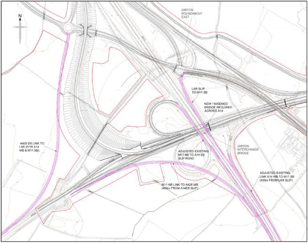 Girton Interchange possible future layout