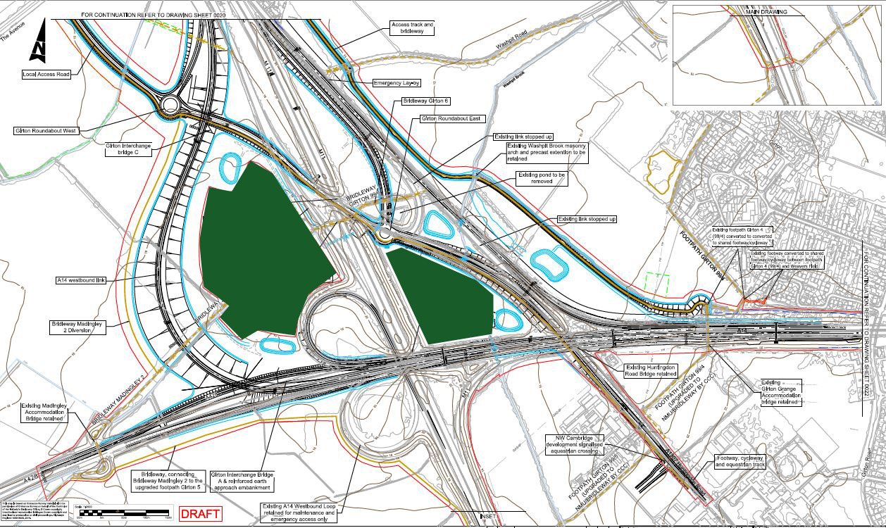 Girton Interchange: possible locations for a Park & Ride