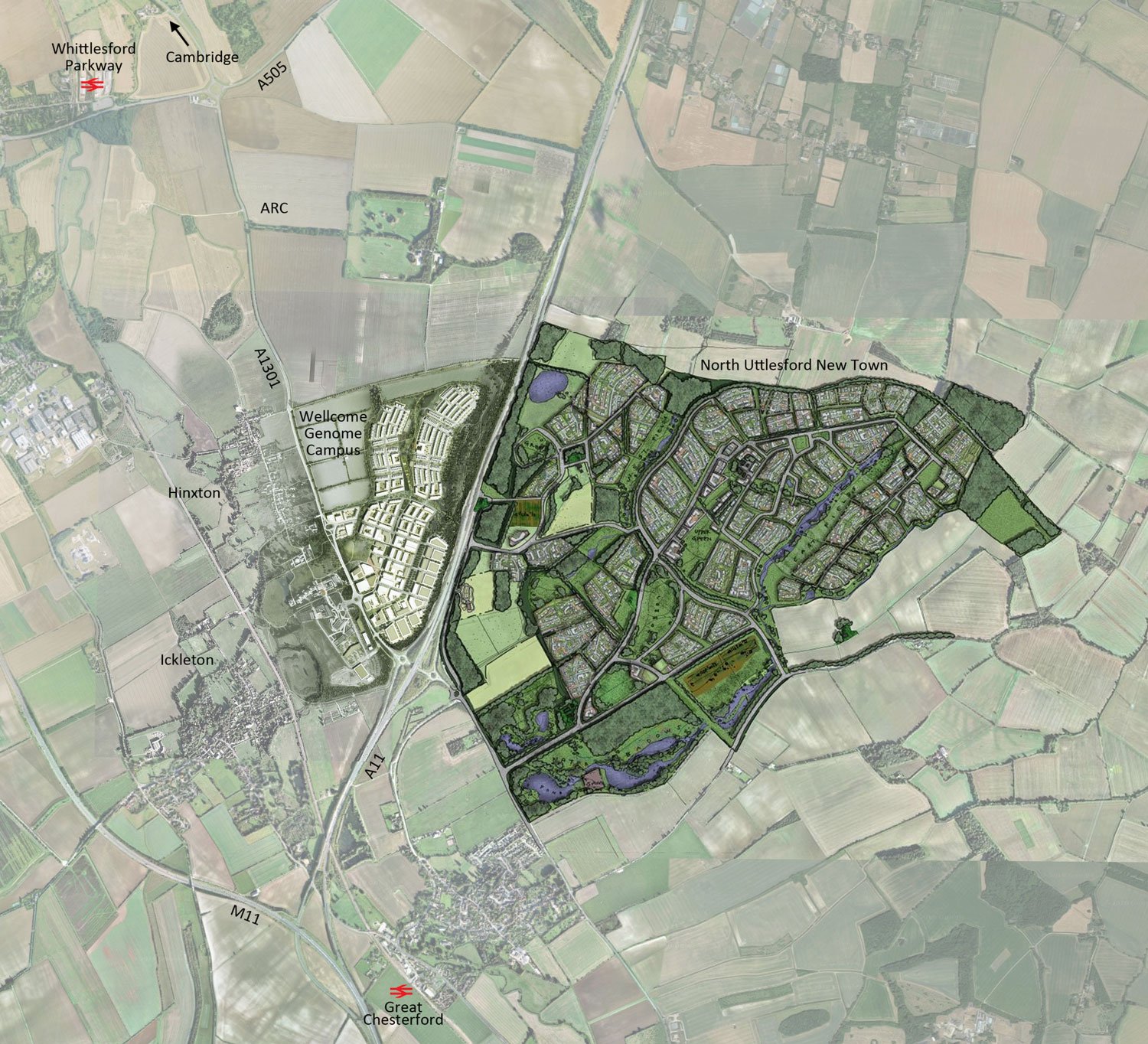 Genome Campus expansion and North Uttlesford New Town